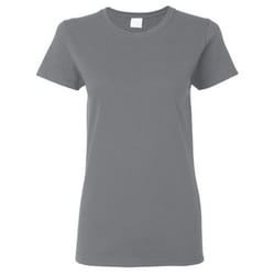 Gildan Ladies/Womens Heavy Cotton Missy Fit Short Sleeve T-Shirt - 2XL, Graphite Heather