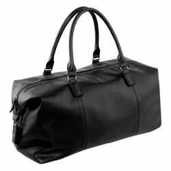 Quadra NuHude Faux Leather Weekender Holdall Bag - One Size, Black