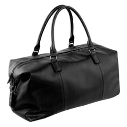 Quadra NuHude Faux Leather Weekender Holdall Bag - One Size, Black
