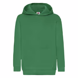 Fruit Of The Loom Childrens Unisex Hooded Sweatshirt / Hoodie - 12-13, Kelly Green