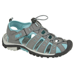 PDQ Womens/Ladies Toggle & Touch Fastening Sports Sandals - 5 UK, Grey/Jade