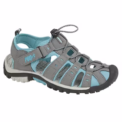 PDQ Womens/Ladies Toggle & Touch Fastening Sports Sandals - 9 UK, Grey/Jade