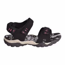 PDQ Womens/Ladies Toggle & Touch Fastening Sports Sandals - 3 UK, Black