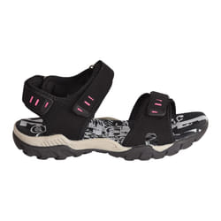 PDQ Womens/Ladies Toggle & Touch Fastening Sports Sandals - 3 UK, Black