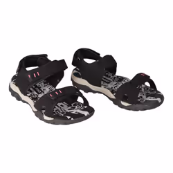 PDQ Womens/Ladies Toggle & Touch Fastening Sports Sandals - 3 UK, Black