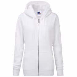 Russell Ladies Premium Authentic Zipped Hoodie (3-Layer Fabric) - L, White