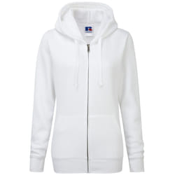 Russell Ladies Premium Authentic Zipped Hoodie (3-Layer Fabric) - L, White