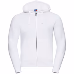 Russell Mens Authentic Full Zip Hooded Sweatshirt / Hoodie - L, White