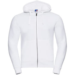 Russell Mens Authentic Full Zip Hooded Sweatshirt / Hoodie - 3XL, White