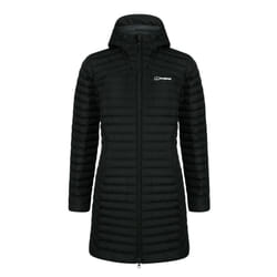Berghaus Nula Micro Long Womens Padded Hooded Jacket Coat Black