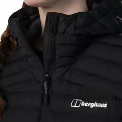 Berghaus Nula Micro Long Womens Padded Hooded Jacket Coat Black
