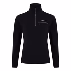 Berghaus Prism 2.0 Micro Fleece Polartec Womens Half Zip Outdoor Top Black - Black, 10
