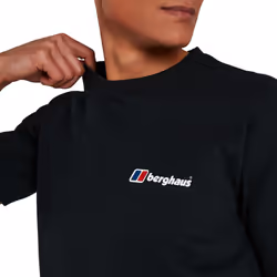Berghaus Mens 2021 Organic Cotton Classic Logo Crew Neck Short Sleeve T-Shirt - L, Black