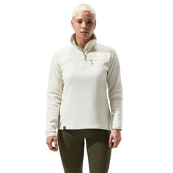 Berghaus Womens Prism 2.0 Micro Half Zip Warm Recycled Fleece Jacket - UK 12, Cream
