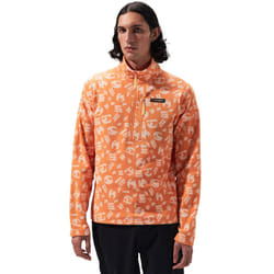 Berghaus Unisex Prism Printed Trango Half Zip Pullover Fleece - XL, Orange
