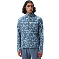 Berghaus Unisex Prism Printed Trango Half Zip Pullover Fleece - M, Airway Grey