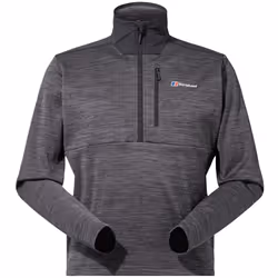 Berghaus Mens Thraskii Half Zip Pullover Moisture Wicking Fleece - Grey - 2XL, Grey