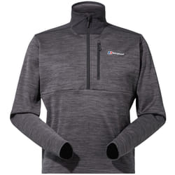Berghaus Mens Thraskii Half Zip Pullover Moisture Wicking Fleece - Grey - 2XL, Grey