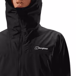 Berghaus Mens Deluge Pro 3.0 Hydroshell Waterproof Insulated Jacket - L, Black/Black
