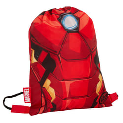 Boys Marvel Iron Man Drawstring Gym Bag Avengers Sports Swimming PE Kit Backpack - One Size