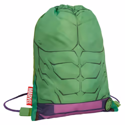 Boys Marvel Hulk Drawstring Gym Bag Avengers Sports Swimming PE Kit Backpack - One Size