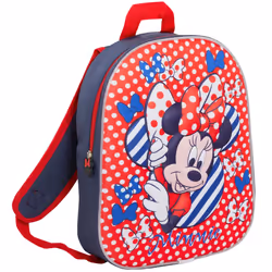 Disney Minnie Mouse 3D Backpack Kids School Nursery Lunch Book Bag Rucksack - One Size