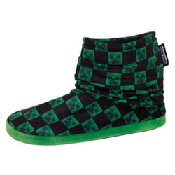 Boys Minecraft Slipper Boots Kids Creeper Gamer Warm Fleece Slippers House Shoes - UK 11 Child