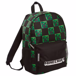 Minecraft Backpack Adults Kids Creeper Gamer School Bag Laptop Gaming Rucksack - One Size