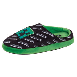 Boys Minecraft Slippers Kids Creeper Gaming Open Back Mules Slip On House Shoes - UK 10 Child