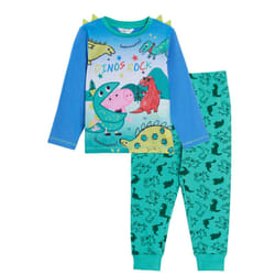 Boys Peppa Pig George Pig Pyjamas Kids Luxury Dino 3D spikes Full Length Pjs Set - 18-24 Months