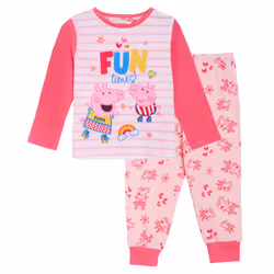 Girls Peppa Pig Pyjamas Kids Luxury Classic Peppa Pink Full Length Long Pjs Set - 2-3 Years