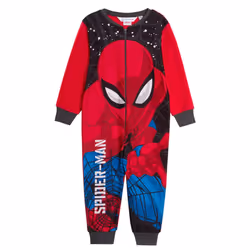 The Official Spiderman Boys Fleece All In One Kids Marvel Pyjamas Pjs Nightwear - 7-8 Years