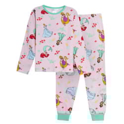 Disney Princess Girls Pyjamas for Kids Full Length Pjs Set 100% Cotton Nightwear - 2-3 Years