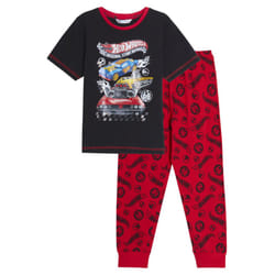 Boys Hot Wheels Pyjamas Kids Racing Cars Pjs Set Short Sleeve T-Shirt Loungepant - 3-4 Years