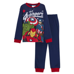 Marvel Avengers Pyjamas Boys Luxury Full Length Pjs Gift Boxed Hero Nightwear - Navy, 3 Years