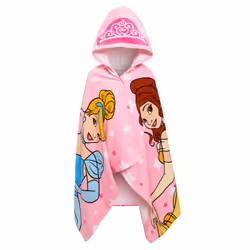 Disney Princess Hooded Towel Girls Poncho Beachtowel Bath Towel Swimming Wrap - One Size