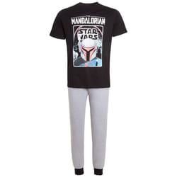 Mens Mandalorian Pyjamas Boba Fett Pjs Teens T-Shirt + Loungepants Star Wars Set - S