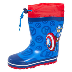Boys Captain America Tie Top Wellington Boots Marvel Wellies Wellingtons Wellys - 12 UK Child