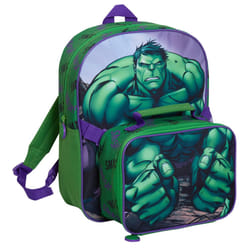 The Hulk Backpack With Lunch Bag For Kids Marvel Matching 2 Piece School Bag Set