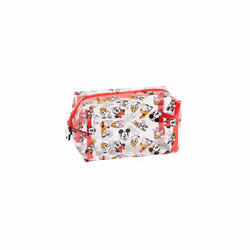 Mickey Mouse Minnie Mouse and Friends Clear Cosmetics Bag for Girls Womens Transparent Make Up Bag School Pencil