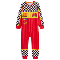 Boys Disney Cars Dress Up All In One Kids Lightning McQueen Fleece Sleepsuit Pjs - 7-8 Years