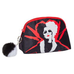 Cruella Make Up Bag for Women Disney Plush Cosmetic Toiletries Bag Pencil Case