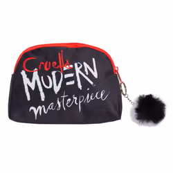 Cruella Make Up Bag for Women Disney Plush Cosmetic Toiletries Bag Pencil Case
