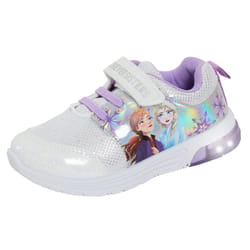Disney Frozen Light Up Trainers Kids Elsa Anna Sports Shoes With Flashing Lights - 12 UK Child