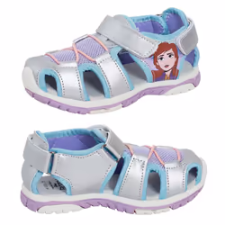 Disney Frozen Sandals Kids Elsa Anna Closed Toe Sport Sandal Walking Summer Shoe - 1 UK
