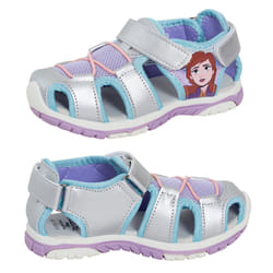 Disney Frozen Sandals Kids Elsa Anna Closed Toe Sport Sandal Walking Summer Shoe - 1 UK