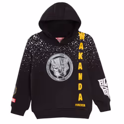 Marvel Black Panther Hoodie Kids Wakanda Hooded Fleece Top Fleece Sweatshirt - 4 Years