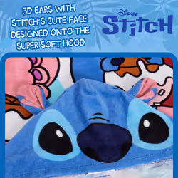 Stitch Hooded Towel Angel Poncho 100% Cotton Kids Beach Towel Bath Towel Swimming Wrap Kids Changing Robe