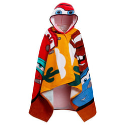 Disney Cars Hooded Towel Lightning McQueen Poncho Kids Beach Towel Swimming Wrap - One Size