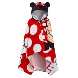 Disney Minnie Mouse Hooded Towel Girls Poncho Kids Beach Bath Towel Swim Robe - One Size